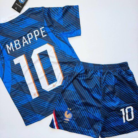 Дитяча та підліткова футбольна форма France National Football Team Mbappe 10 комплект синій 176 3233024965 фото