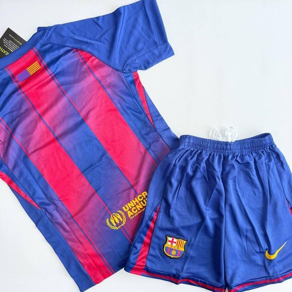 Дитяча футбольна форма FC Barcelona (футболка та шорти), синьо-гранатова, розміри 116, 128, 140, 152, 164 164 3121501048 фото
