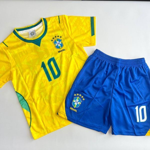 Дитяча та підліткова футбольна форма збірної Бразилії &mdash; NEYMAR JR #10 (Домашня 2026/2027) | Розміри 116,128,140,152,164,176 3087297365 фото
