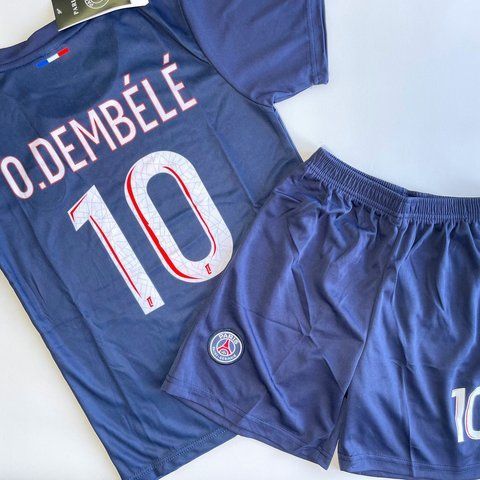 Дитяча футбольна форма ПСЖ 2026/2027 O.Demb&eacute;l&eacute; No10 (футболка + шорти), синя з червоним 176 3221209407 фото